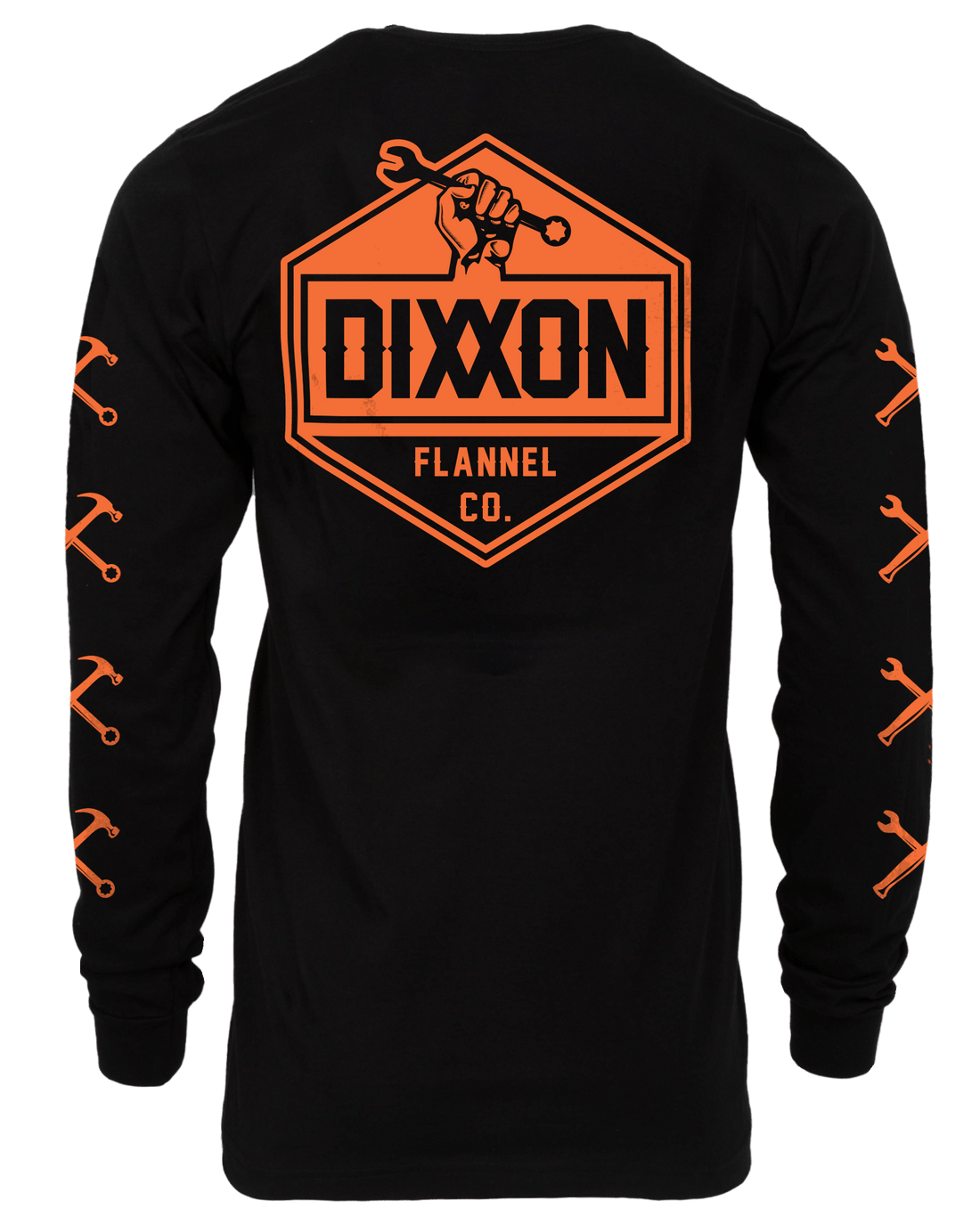 Working Class Long Sleeve T-Shirt - Black & Orange